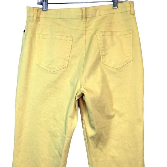 Gloria Vanderbilt Yellow Denim Slimming Jeans Size 16 Petite Stretch Amanda - Picture 11 of 11